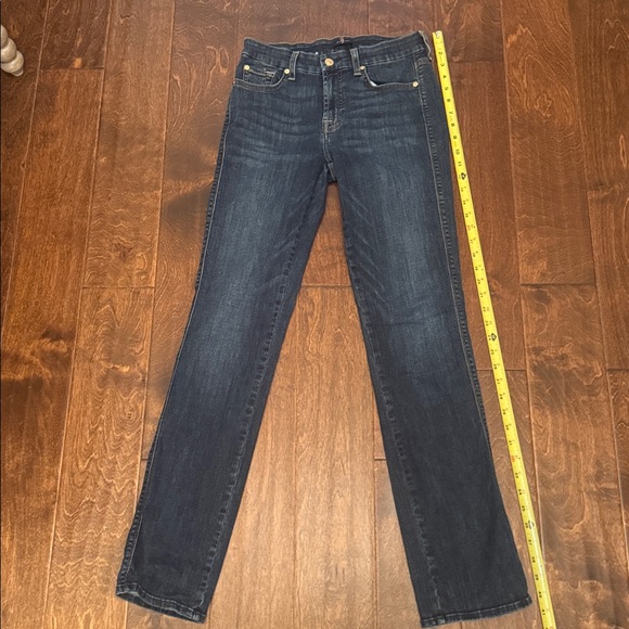 NWOT 7 For All Mankind Dark Blue Kimmie Straight Leg Jeans - 29 - Picture 5 of 6